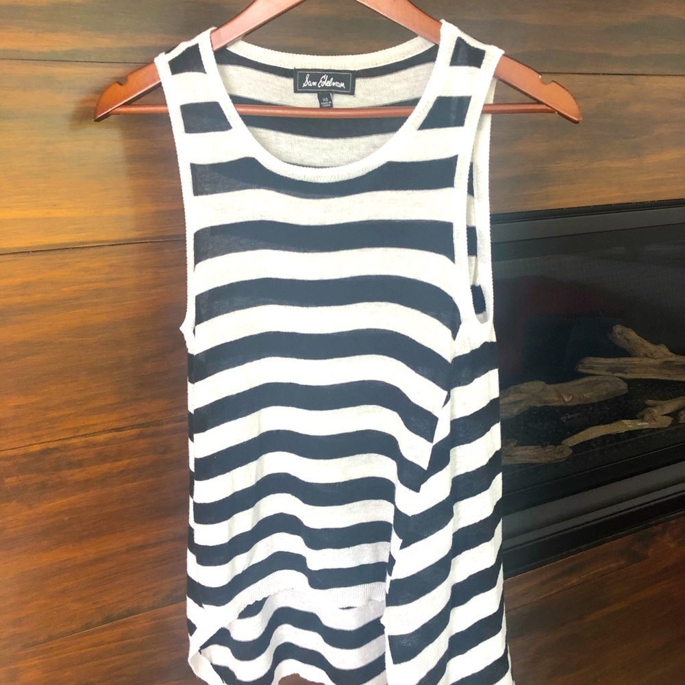 Striped trapeze knit top